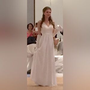 Full length white gown